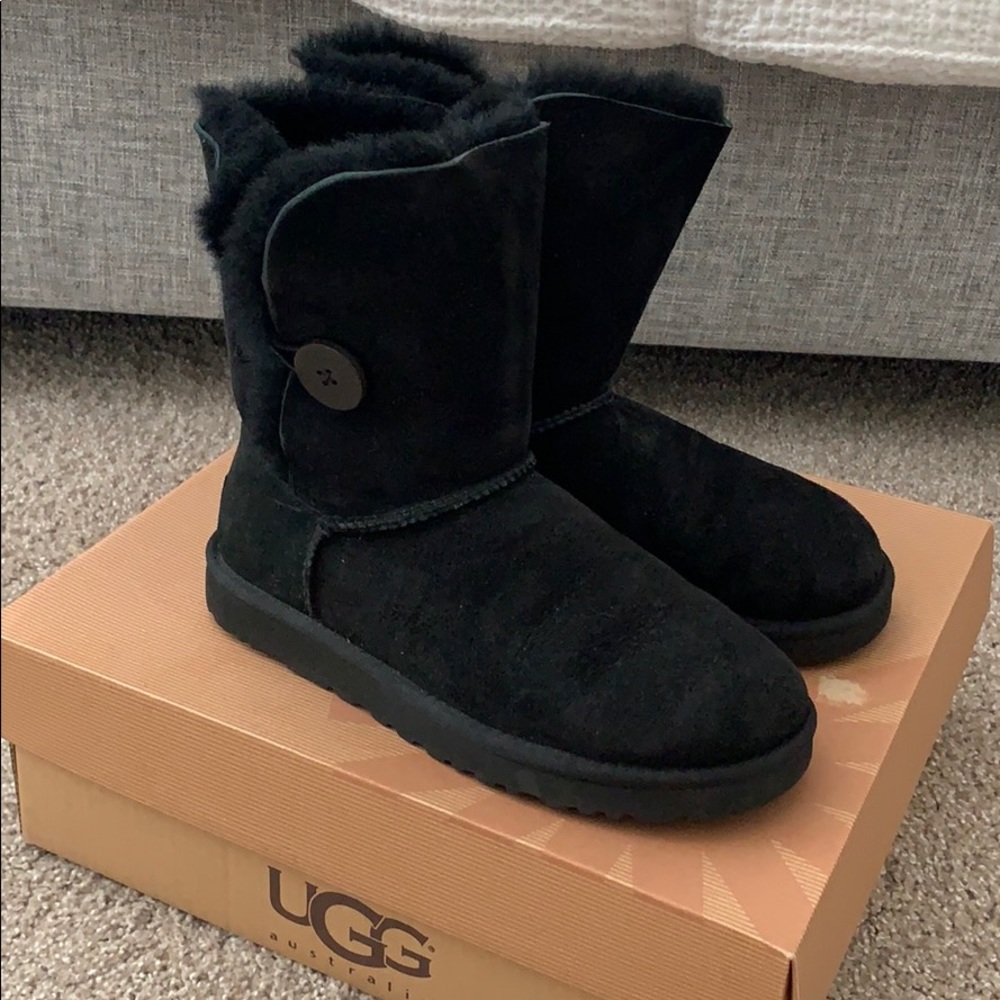 Black UGG Bailey Button Boots